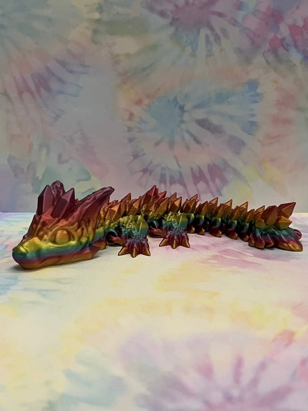 Rainbow Crystal Dragon 3D
Printed Articulated Figurine